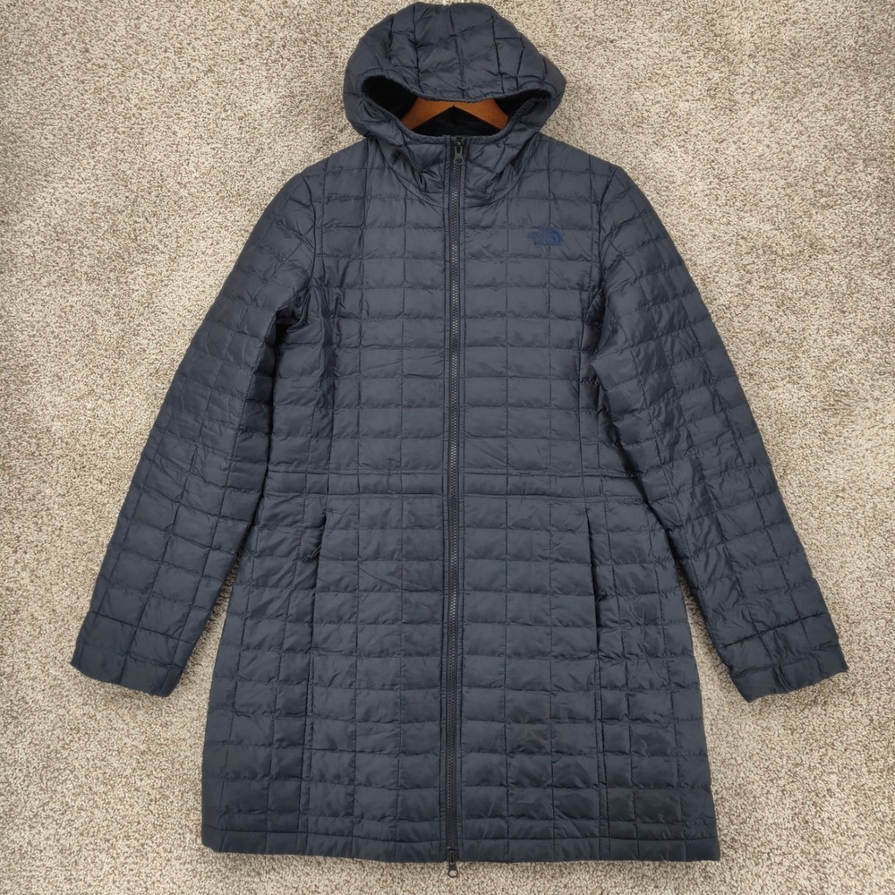 The North Face Thermoball Parka Eco Jacket Coat Womens Medium Black Quilted Warm